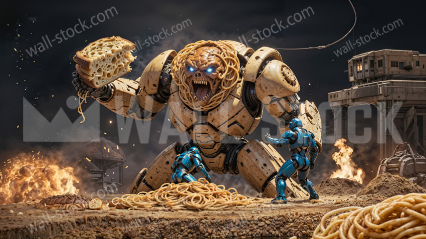 Giant spaghetti monster takes over the city