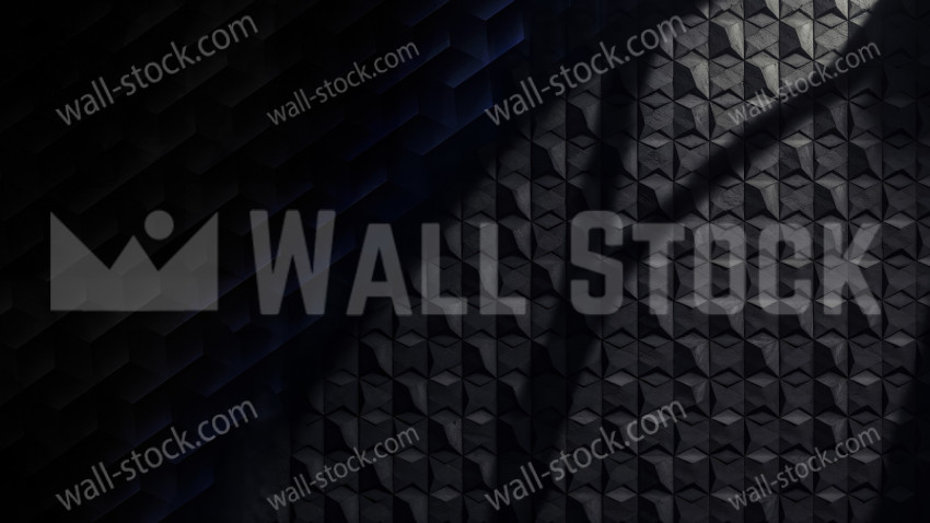 Deep shadow background with intense jet black and subtle lighting, with a soft light source depicting a minimalist patterned background art
